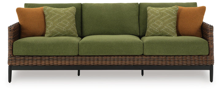Horizon Hall Outdoor Sofa with Cushion - Dark Brown (3)