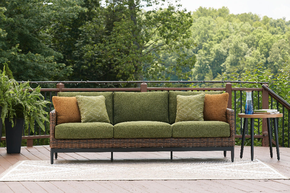 Horizon Hall Outdoor Sofa with Cushion - Dark Brown (2)