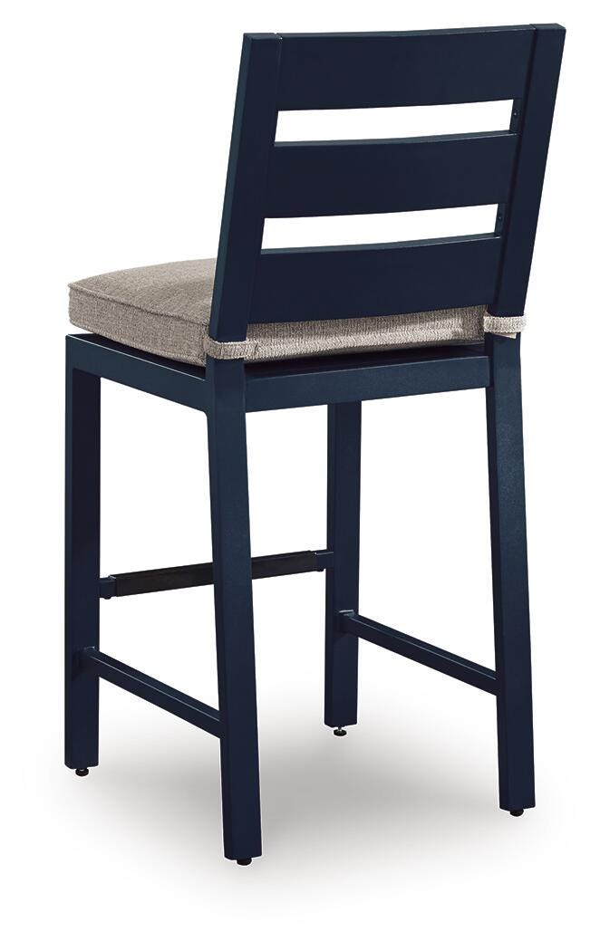 East Beach Outdoor Counter Height Bar Stool (Set of 2) - Blue (5)