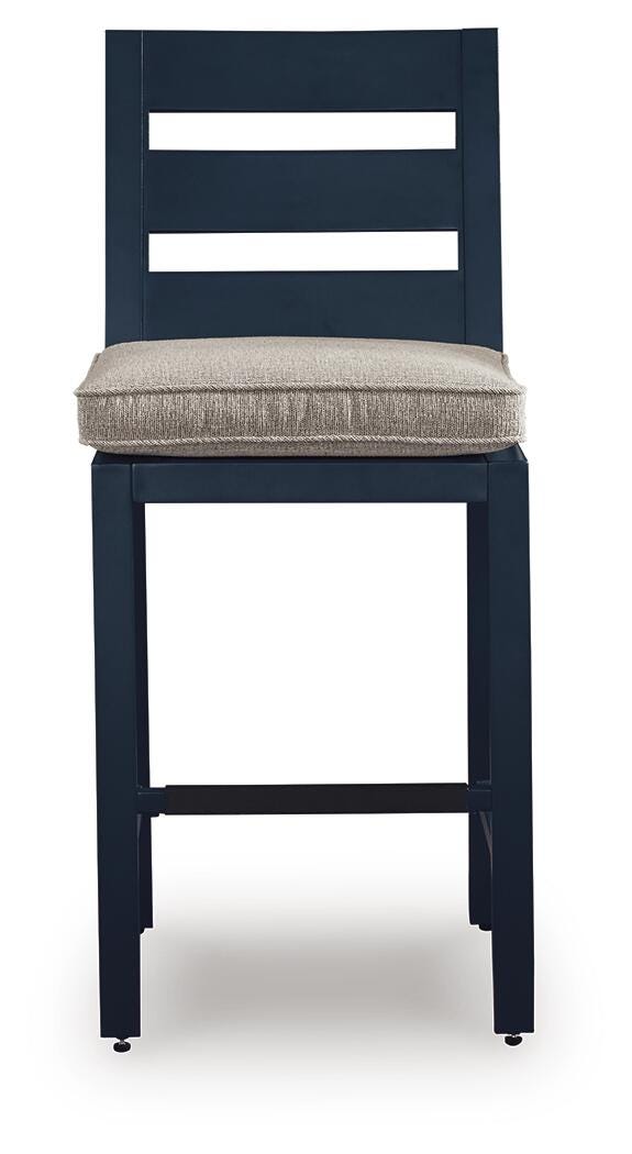 East Beach Outdoor Counter Height Bar Stool (Set of 2) - Blue (4)