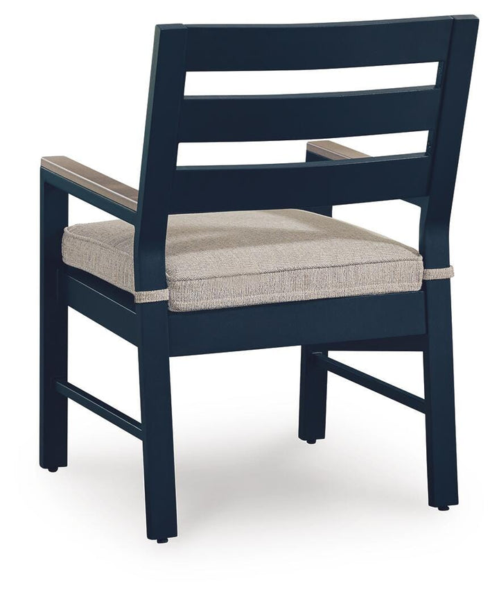 East Beach Outdoor Arm Chair with Cushion (Set of 2) - Blue (5)