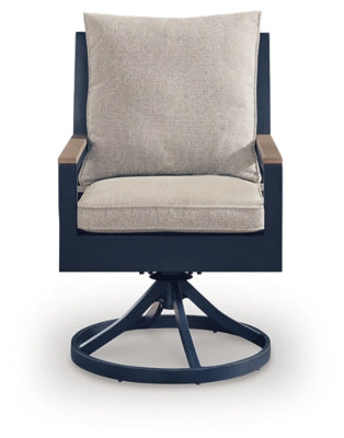 East Beach Outdoor Swivel Chair with Cushion (Set of 2)