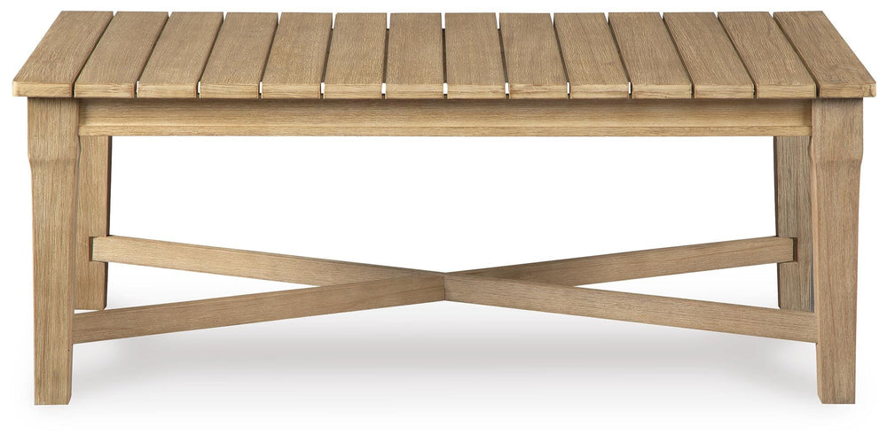 Carter Hall Outdoor Coffee Table - Beige (3)