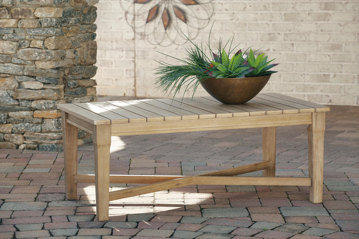 Carter Hall Outdoor Coffee Table - Beige (2)