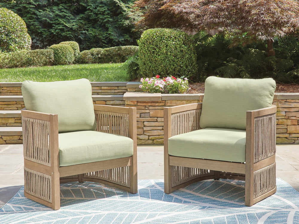 Serena Shores Outdoor Lounge Chair (Set of 2) - Green (2)