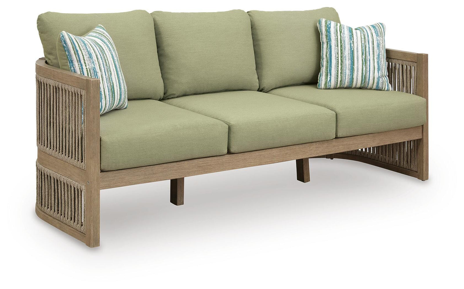 Serena Shores Outdoor Sofa with Cushion - Green (1)