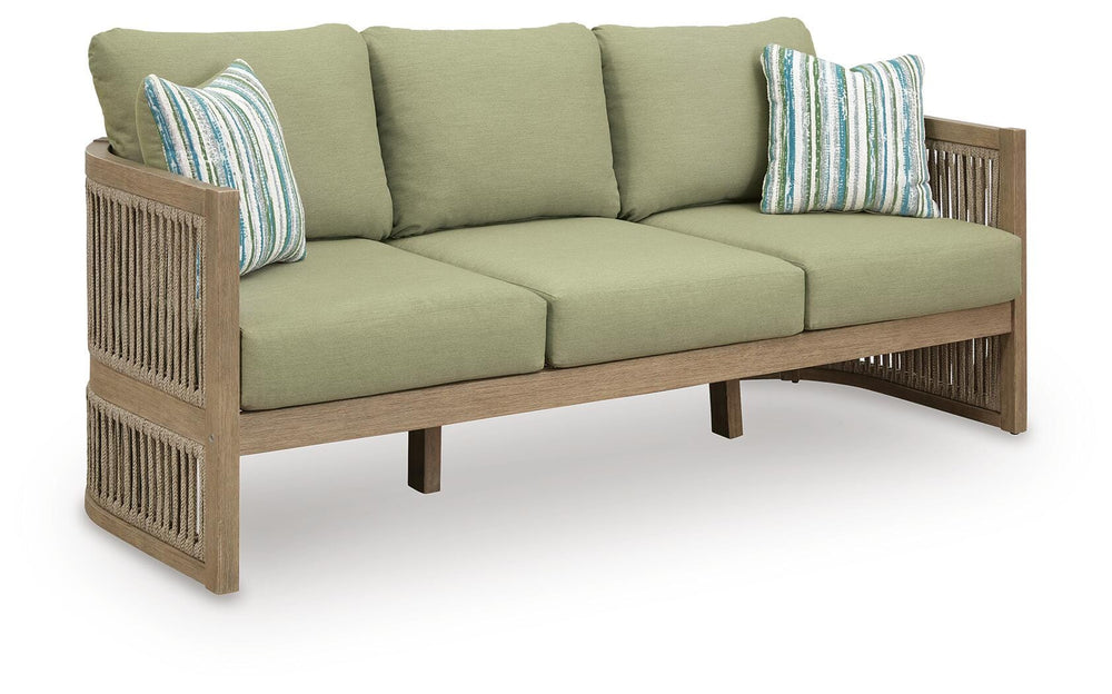 Serena Shores Outdoor Sofa with Cushion - Green (1)