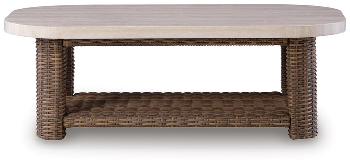 Dolan Creek Outdoor Coffee Table - Beige (3)