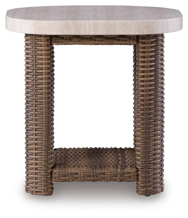 Dolan Creek Outdoor End Table - Dark Brown (3)