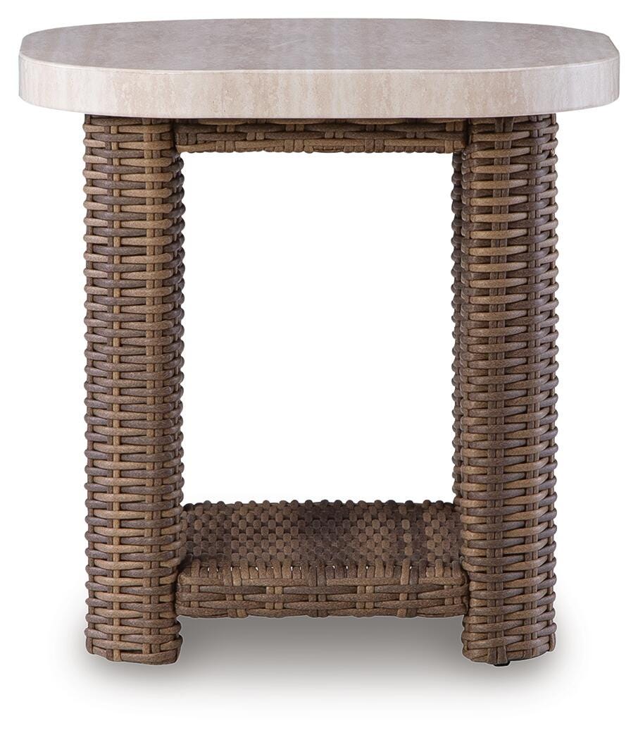Dolan Creek Outdoor End Table - Dark Brown (3)