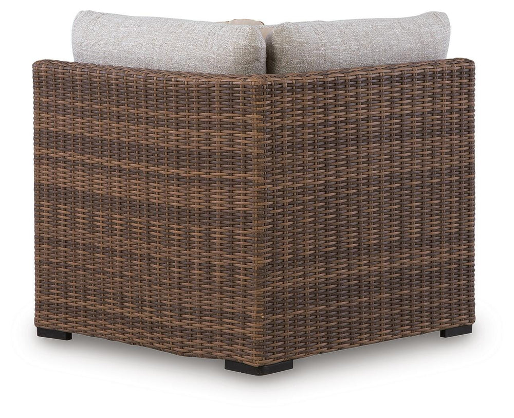 Dolan Creek Outdoor Corner with Cushion - Beige (3)