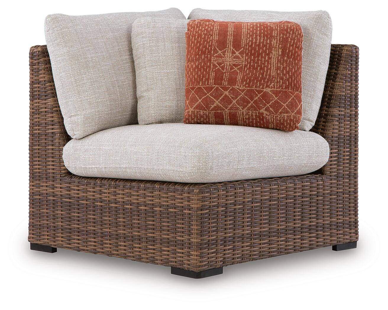 Dolan Creek Outdoor Corner with Cushion - Beige (1)