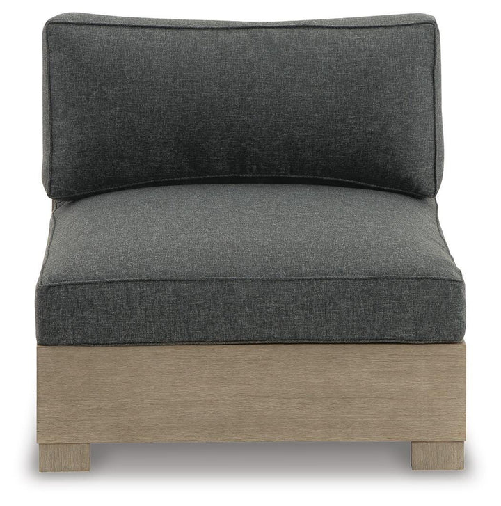 Citrine Park Armless Chair with Cushion - Dark Brown (4)