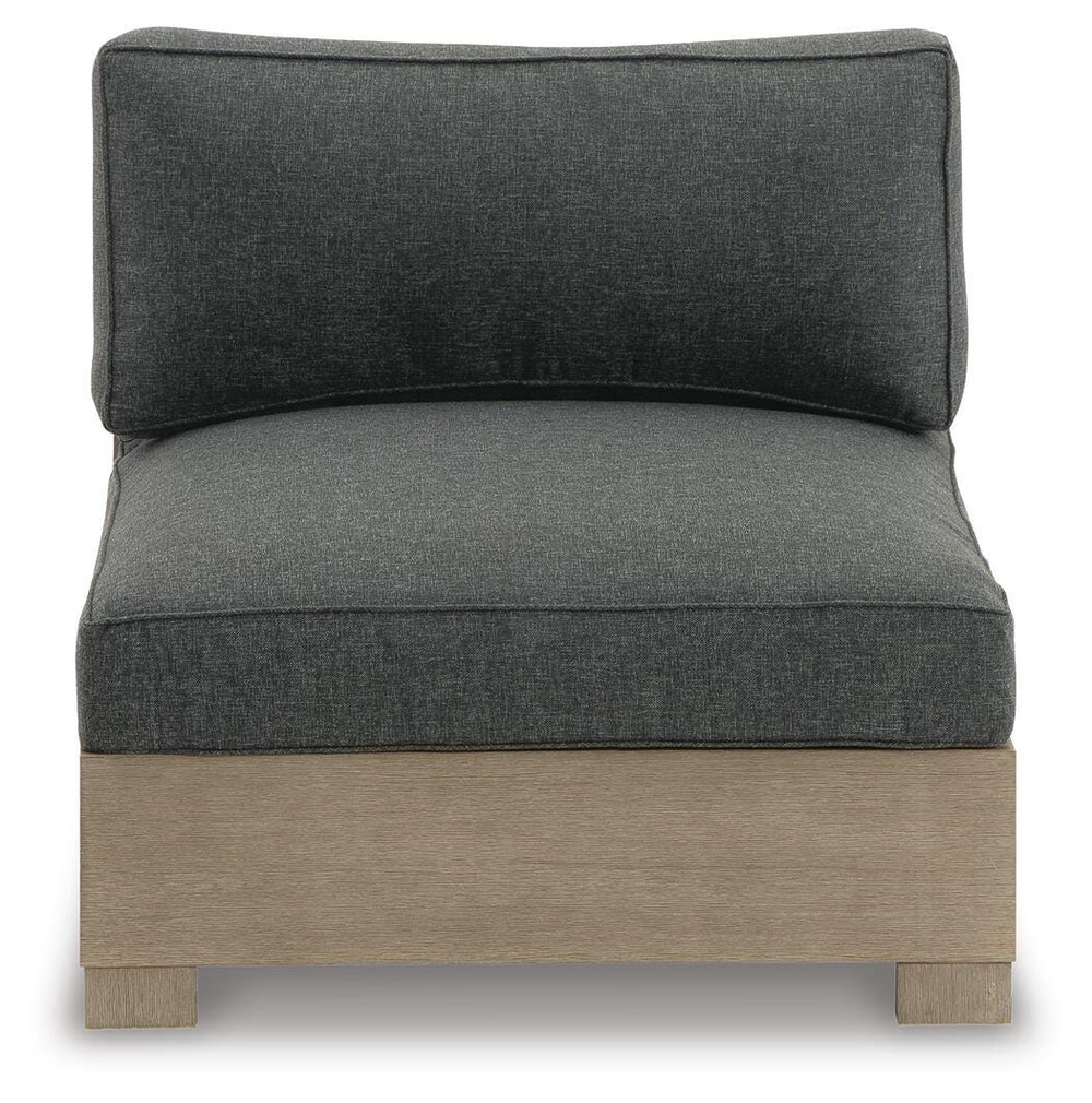 Citrine Park Armless Chair with Cushion - Dark Brown (4)