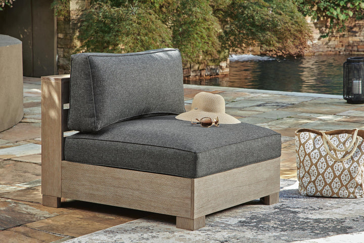 Citrine Park Armless Chair with Cushion - Dark Brown (3)