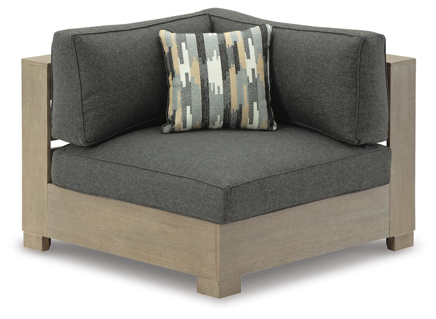 Citrine Park Corner with Cushion - Dark Brown (1)