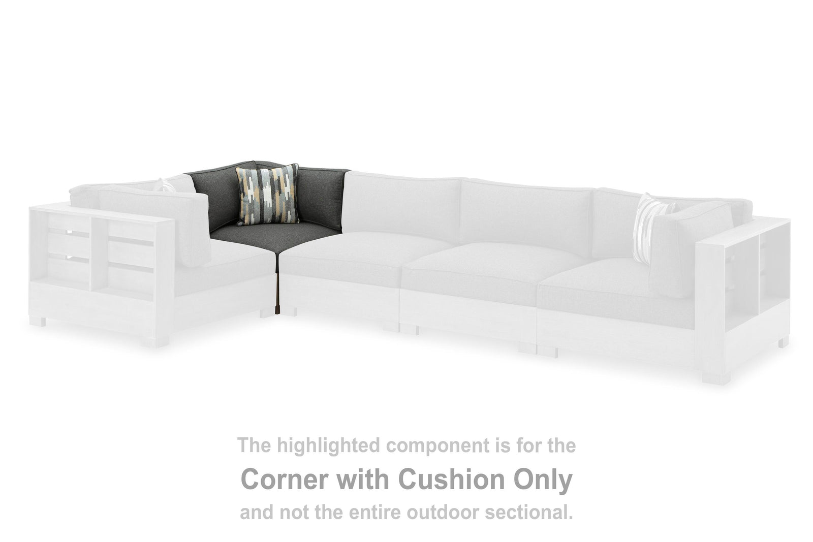 Citrine Park Corner with Cushion - Dark Brown (2)