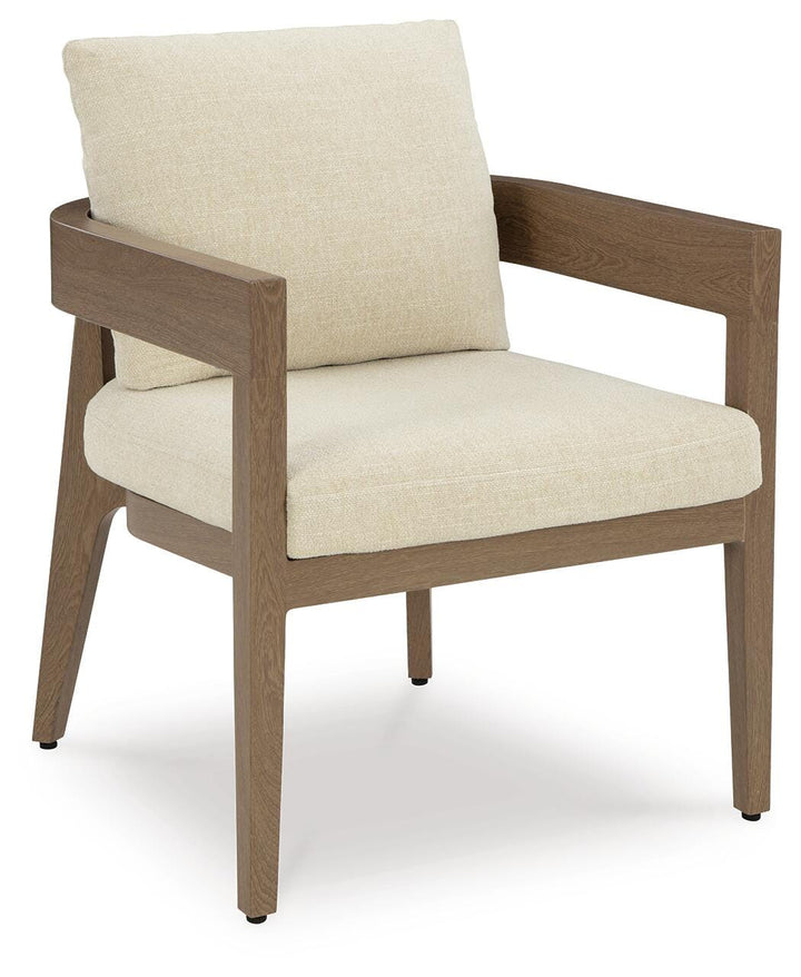 Serene Bay Outdoor Dining Arm Chair with Cushion (Set of 2) - Dark Brown (3)