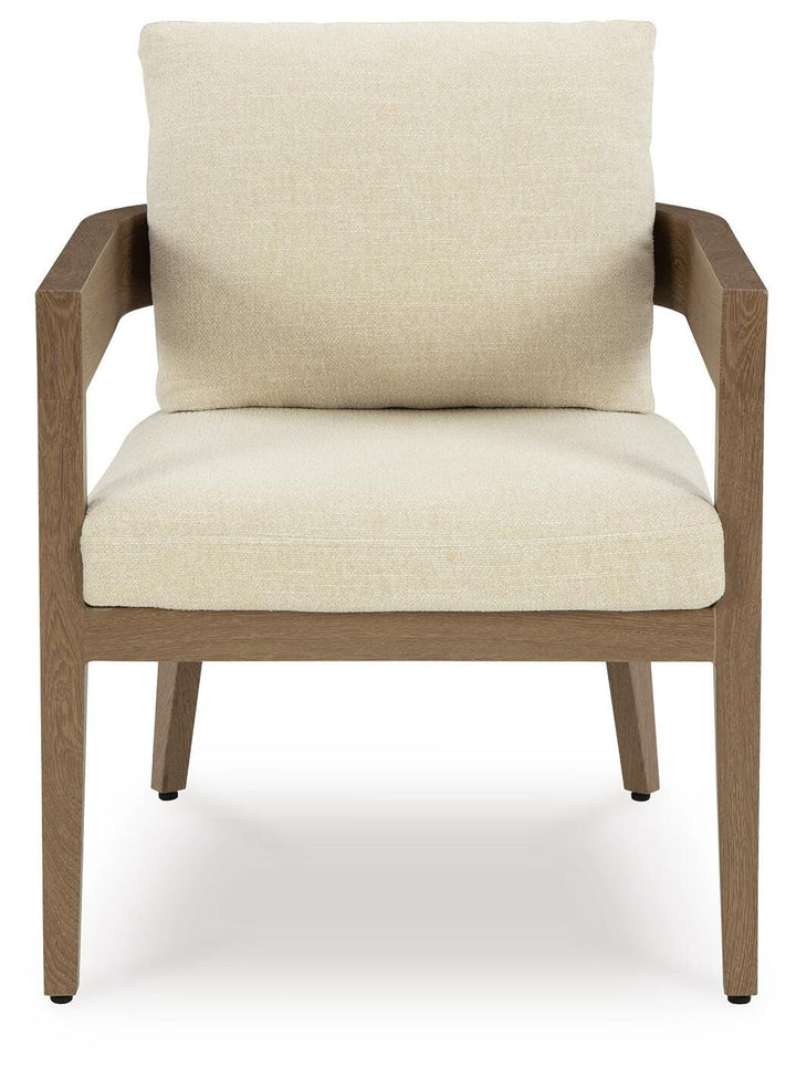 Serene Bay Outdoor Dining Arm Chair with Cushion (Set of 2) - Dark Brown (4)