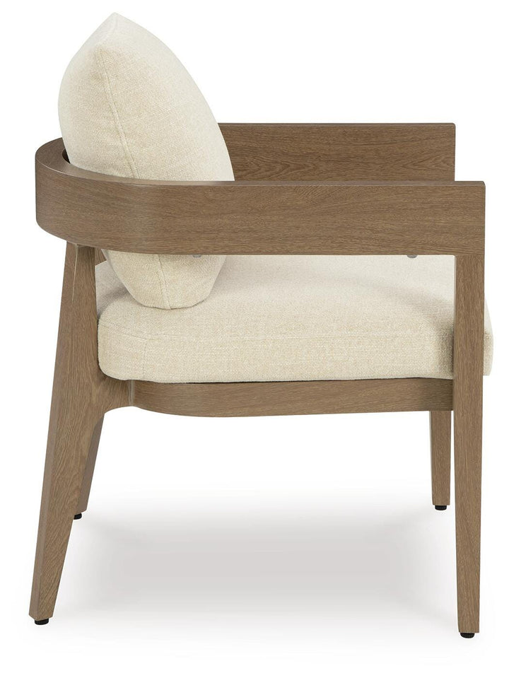 Serene Bay Outdoor Dining Arm Chair with Cushion (Set of 2) - Dark Brown (5)