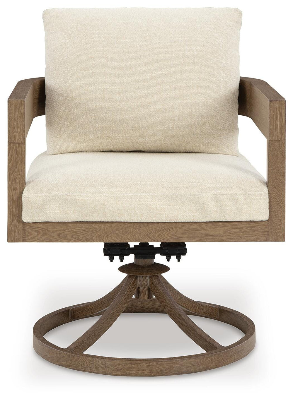 Serene Bay Outdoor Swivel Dining Chair with Cushion (Set of 2) - Dark Brown (4)