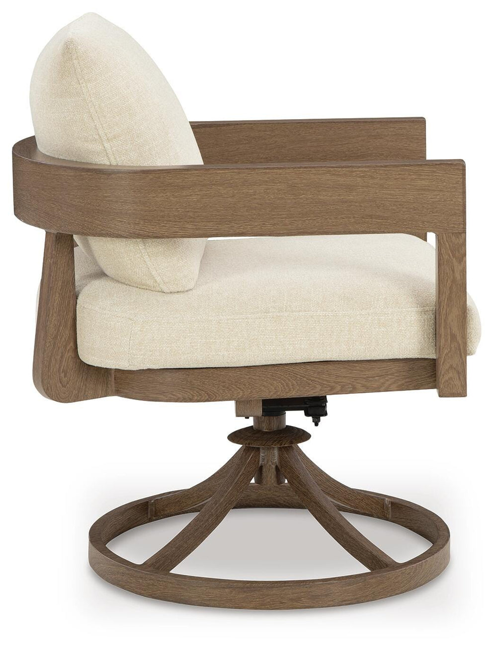 Serene Bay Outdoor Swivel Dining Chair with Cushion (Set of 2) - Dark Brown (5)