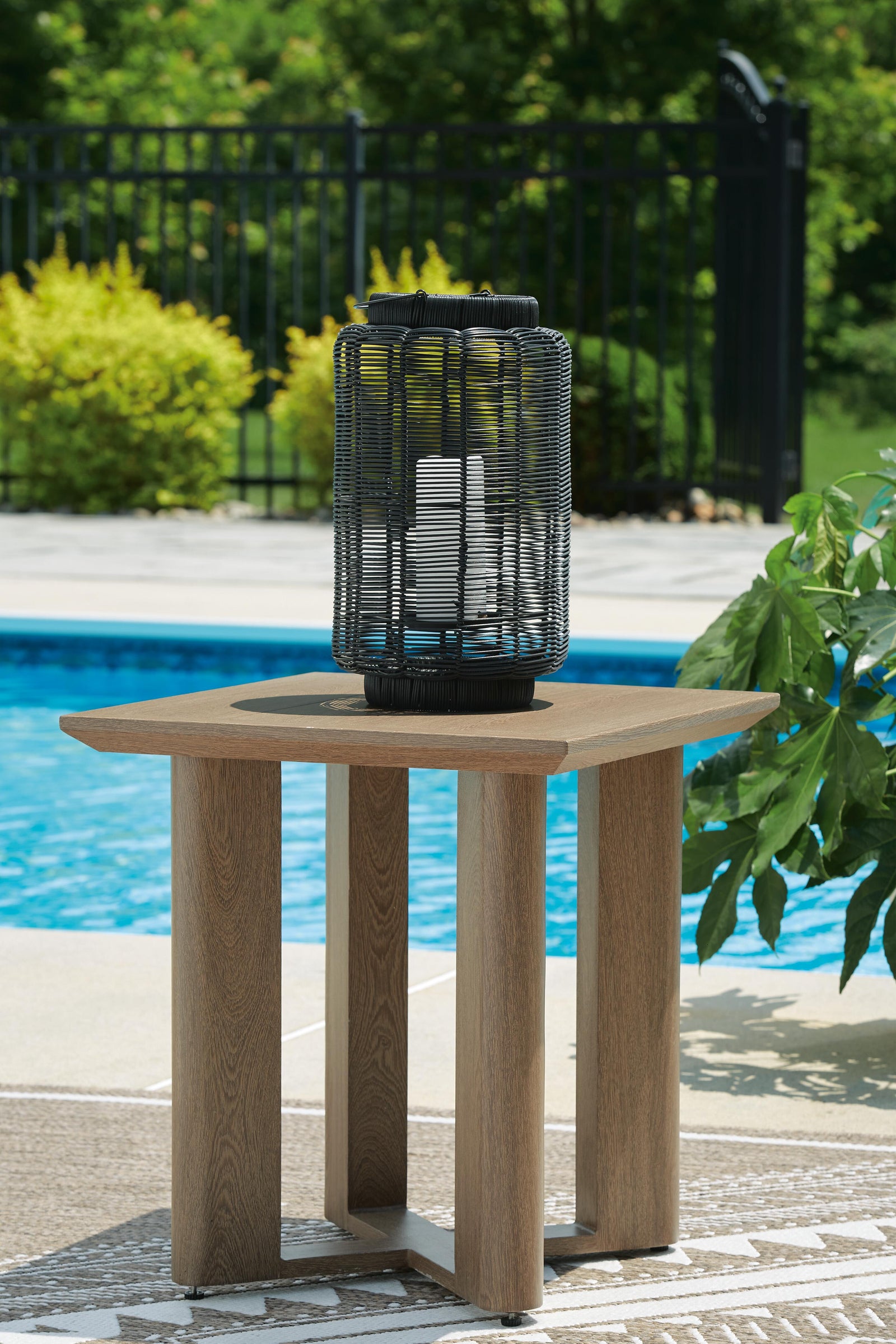 Serene Bay Outdoor End Table - Dark Brown (2)