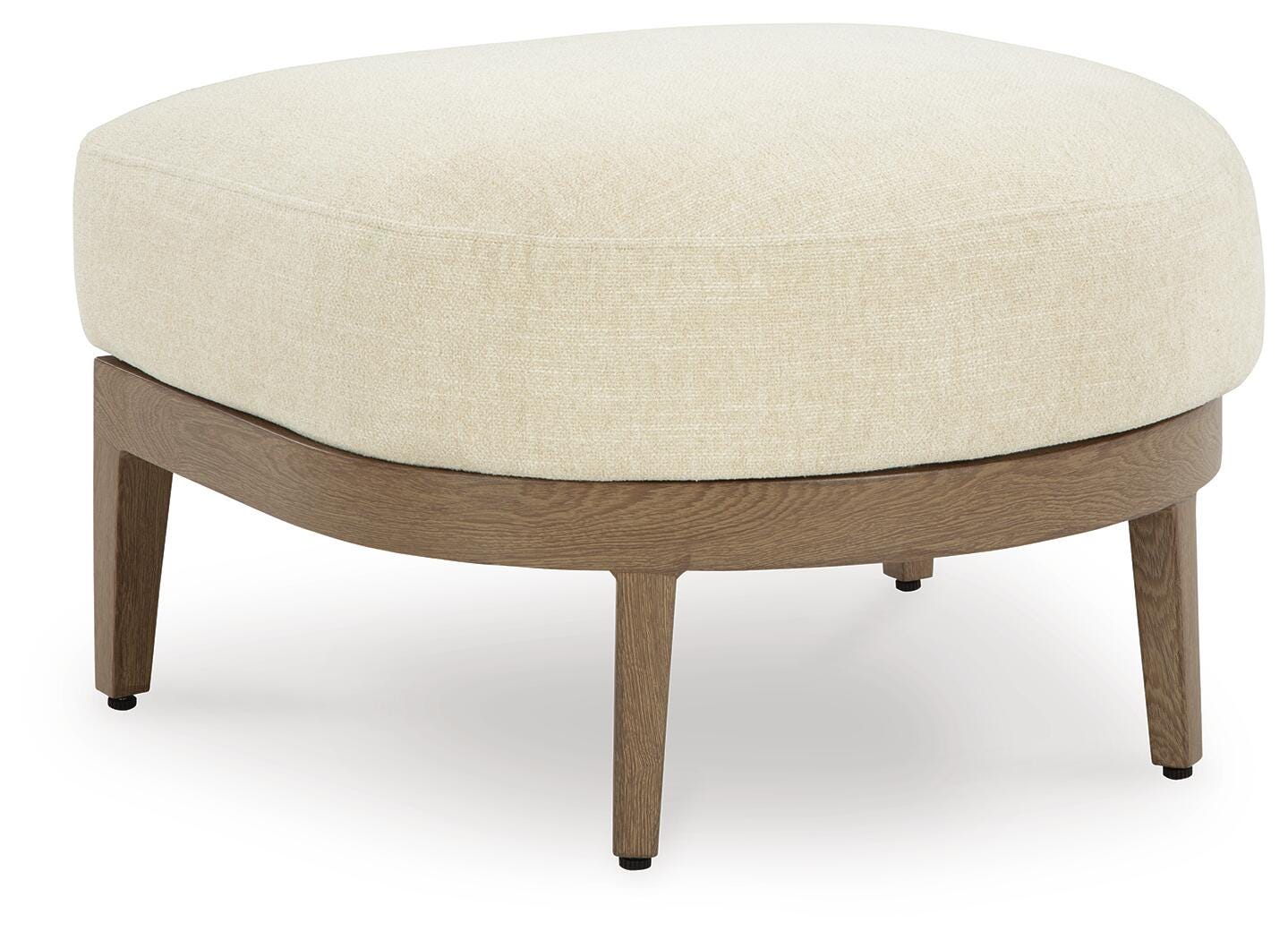 Serene Bay Outdoor Ottoman with Cushion - Dark Brown (1)