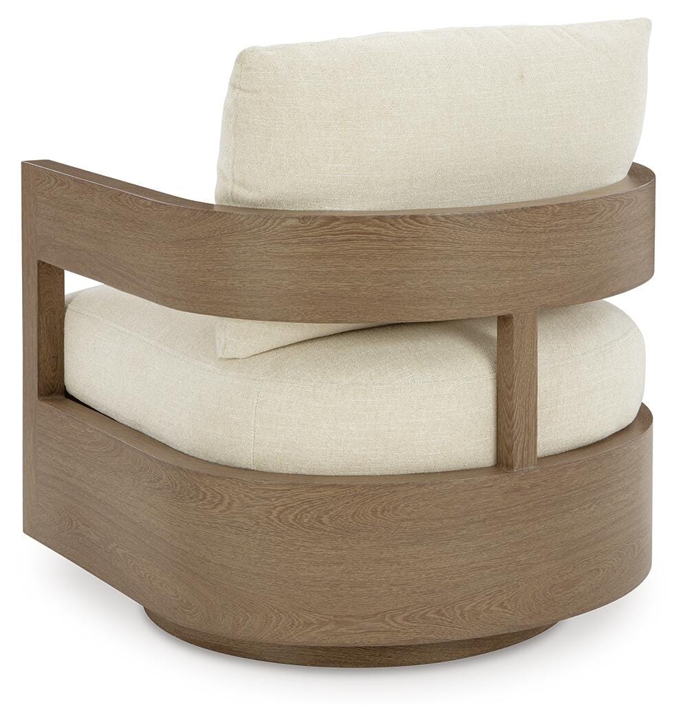 Serene Bay Outdoor Swivel Glider Chair with Cushion - Dark Brown (6)