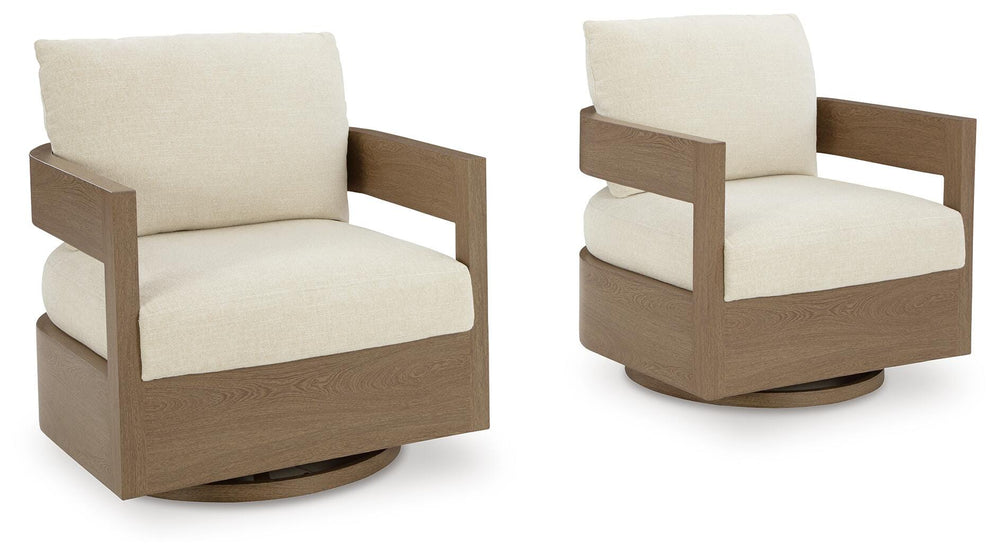Serene Bay Outdoor Swivel Glider Chair with Cushion - Dark Brown (3)