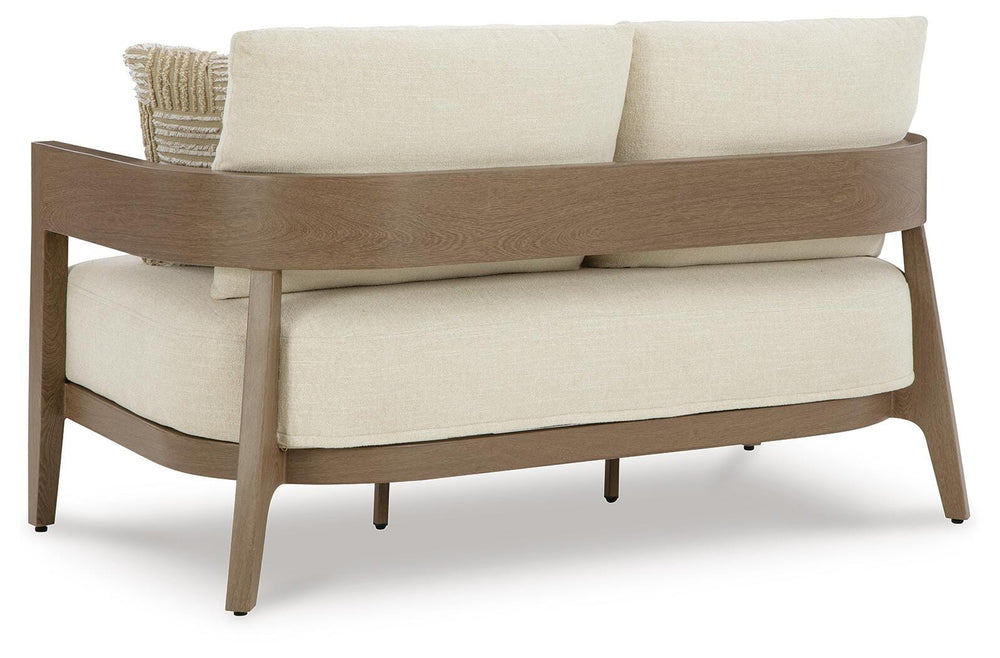Serene Bay Outdoor Loveseat with Cushion - Dark Brown (5)
