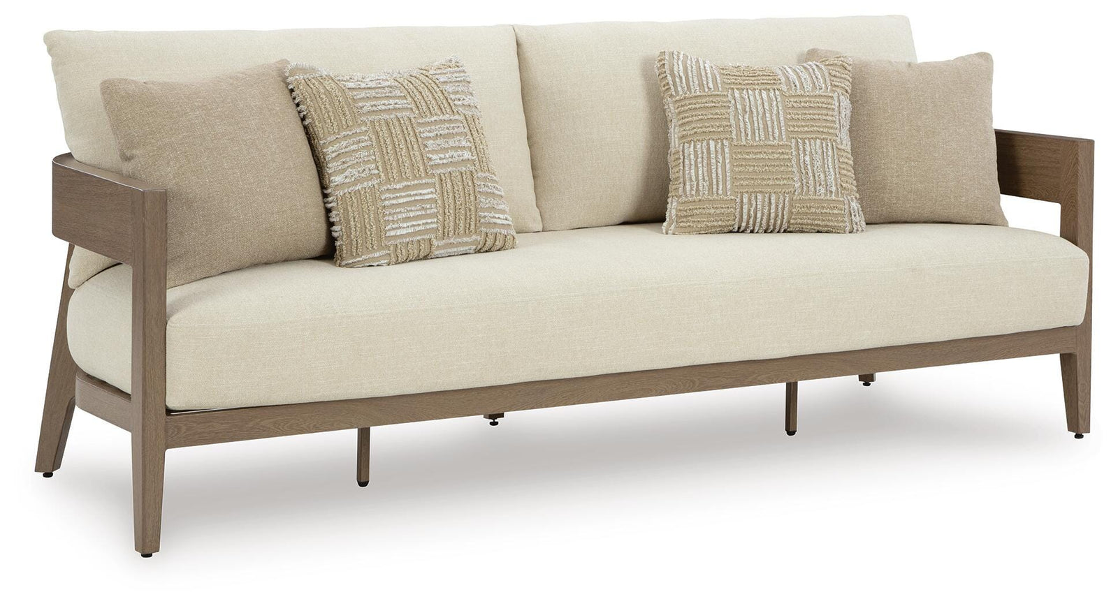 Serene Bay Outdoor Sofa with Cushion - Dark Brown (1)