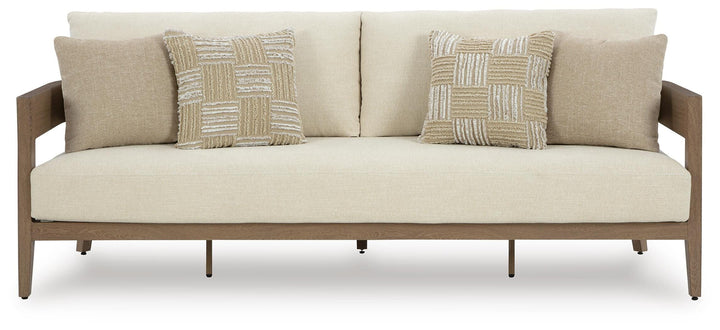 Serene Bay Outdoor Sofa with Cushion - Dark Brown (3)
