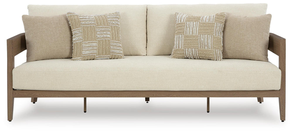 Serene Bay Outdoor Sofa with Cushion - Dark Brown (3)