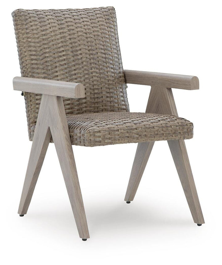 Cliff Trails Outdoor Arm Chair (Set of 2) - Beige (3)