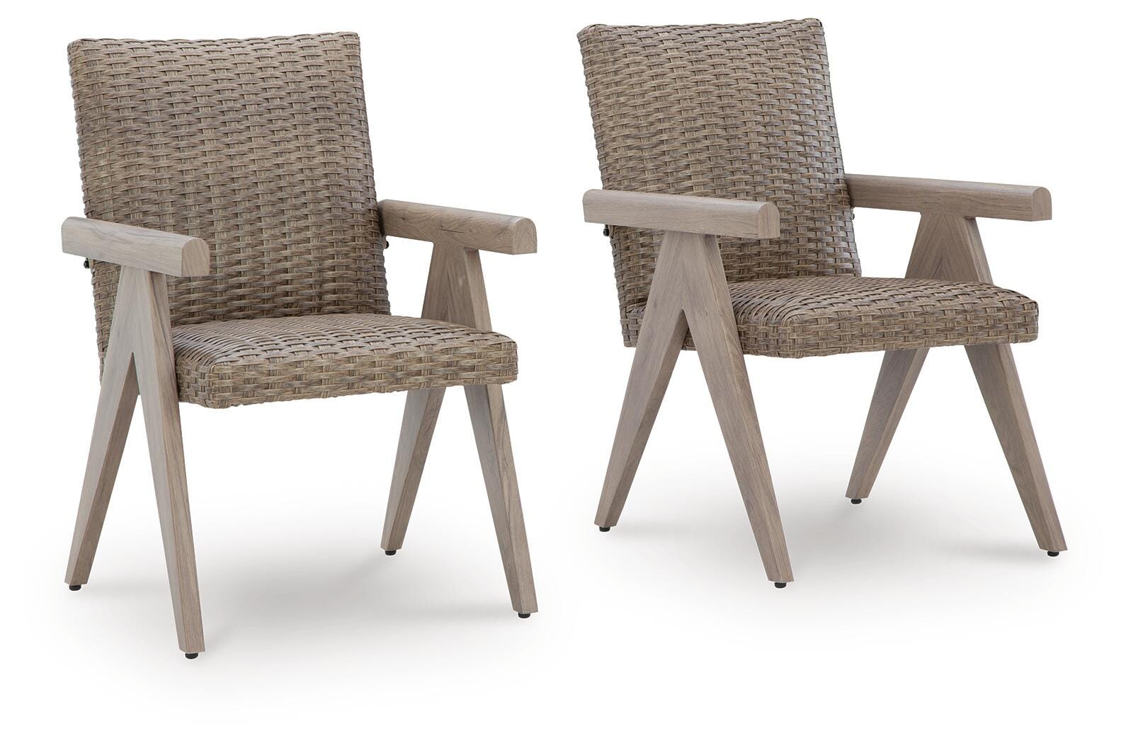 Cliff Trails Outdoor Arm Chair (Set of 2) - Beige (1)
