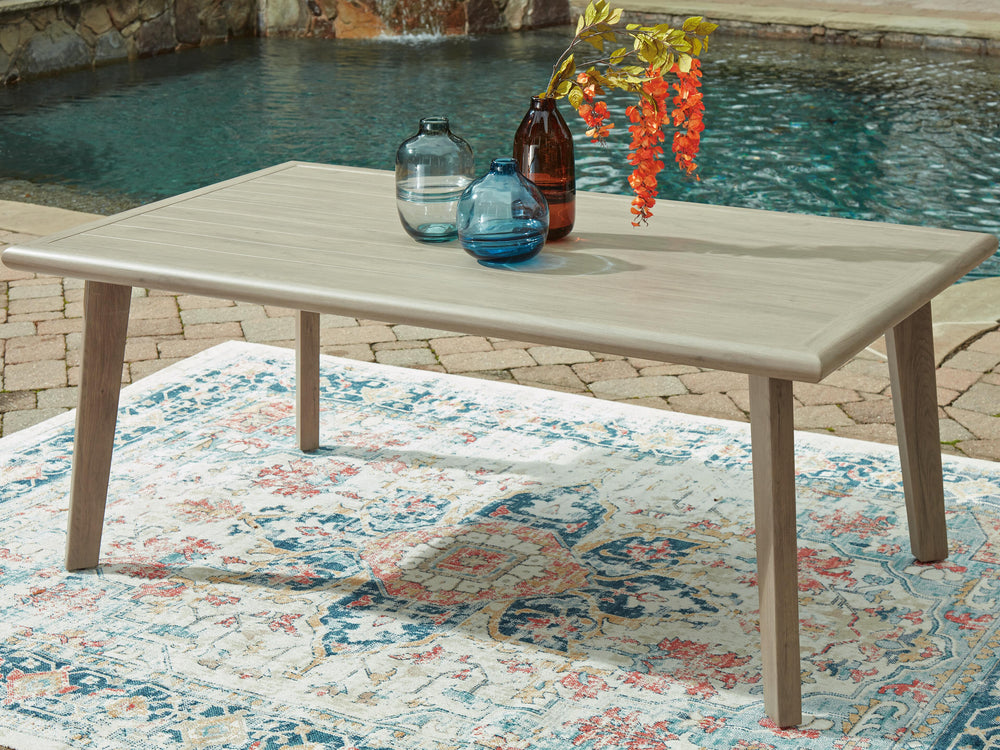 Cliff Trails Outdoor Dining Table - Beige (2)