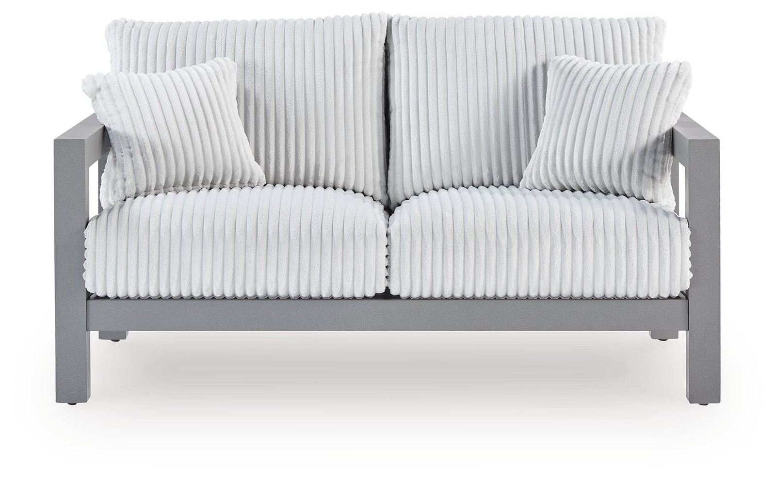 Hurley Park Outdoor Loveseat with Cushion - Gray (1)