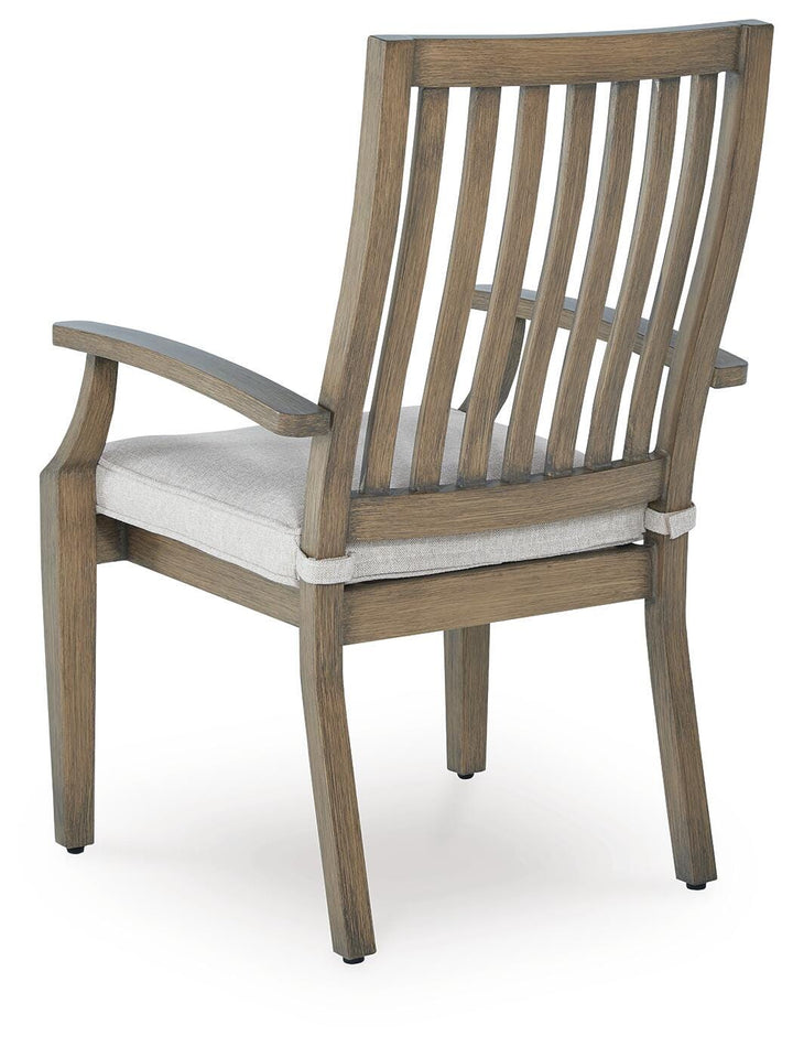 Rainier Ranch Outdoor Arm Chair with Cushion (Set of 2) - Beige (6)