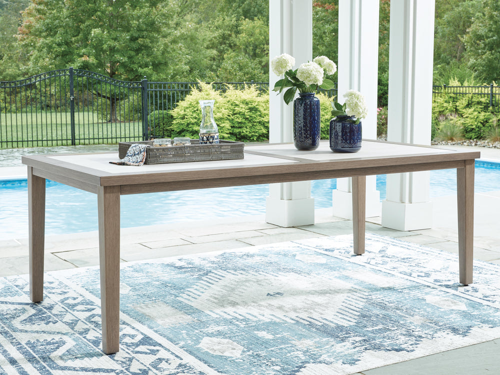 Rainier Ranch Outdoor Dining Table - Beige (2)