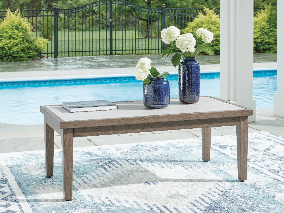 Rainier Ranch Outdoor Coffee Table - Beige (2)