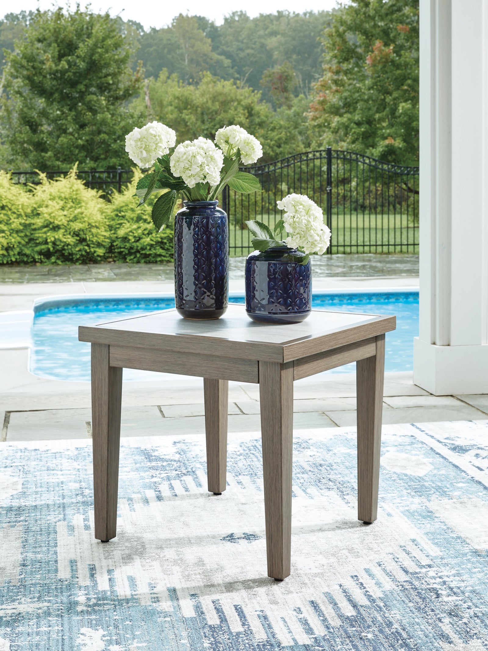 Rainier Ranch Outdoor End Table - Beige (2)