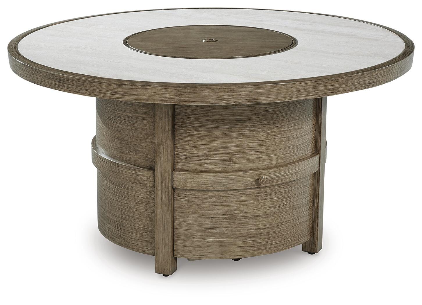 Rainier Ranch Fire Pit Table - Beige (1)