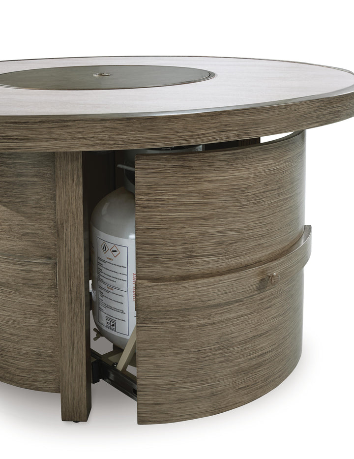 Rainier Ranch Fire Pit Table - Beige (8)