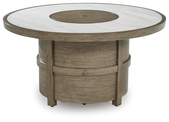 Rainier Ranch Fire Pit Table - Beige (4)