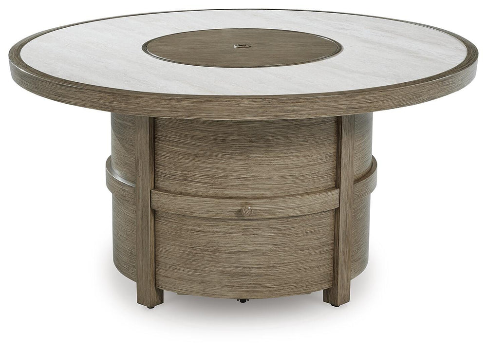Rainier Ranch Fire Pit Table - Beige (4)