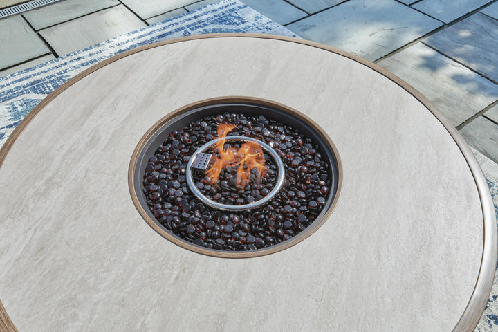 Rainier Ranch Fire Pit Table - Beige (6)