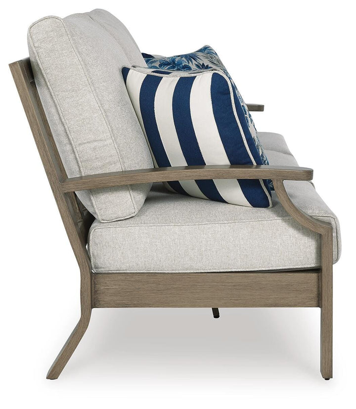 Rainier Ranch Outdoor Sofa with Cushion - Beige (4)