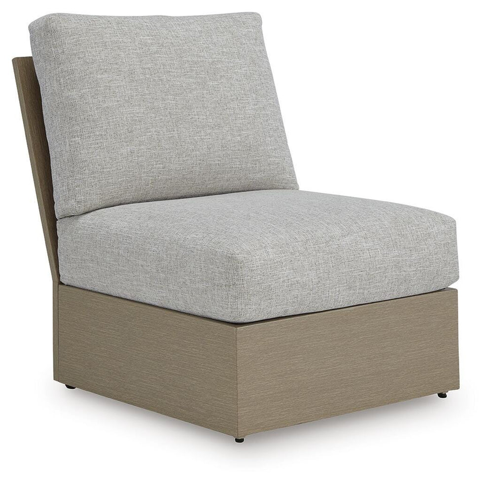 Kimpton Isle Outdoor Armless Chair with Cushion - Beige (1)