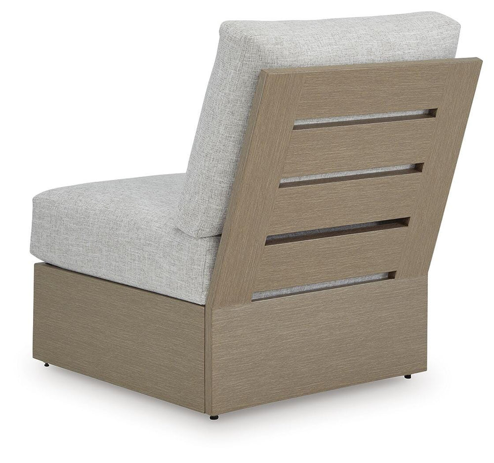 Kimpton Isle Outdoor Armless Chair with Cushion - Beige (5)